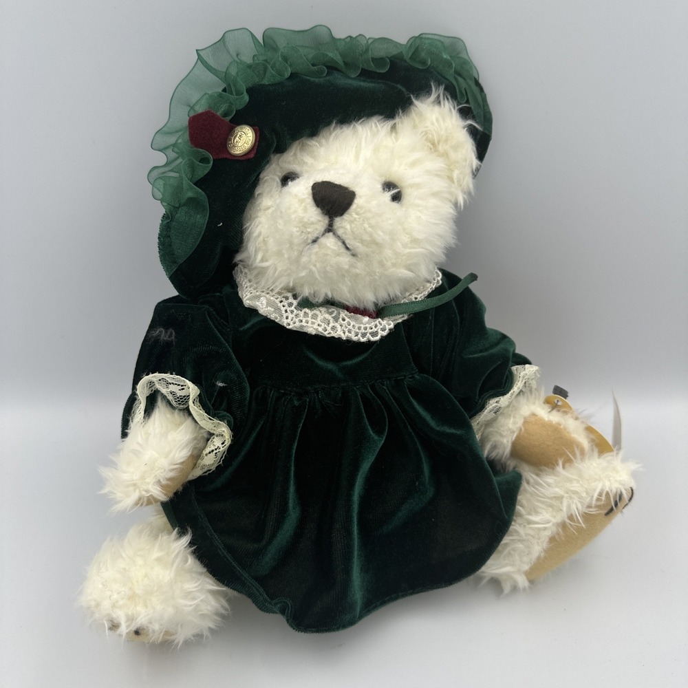 Vintage Pickford Bears Brass Button Collection 10" Bianca, Bear of Love 1990's